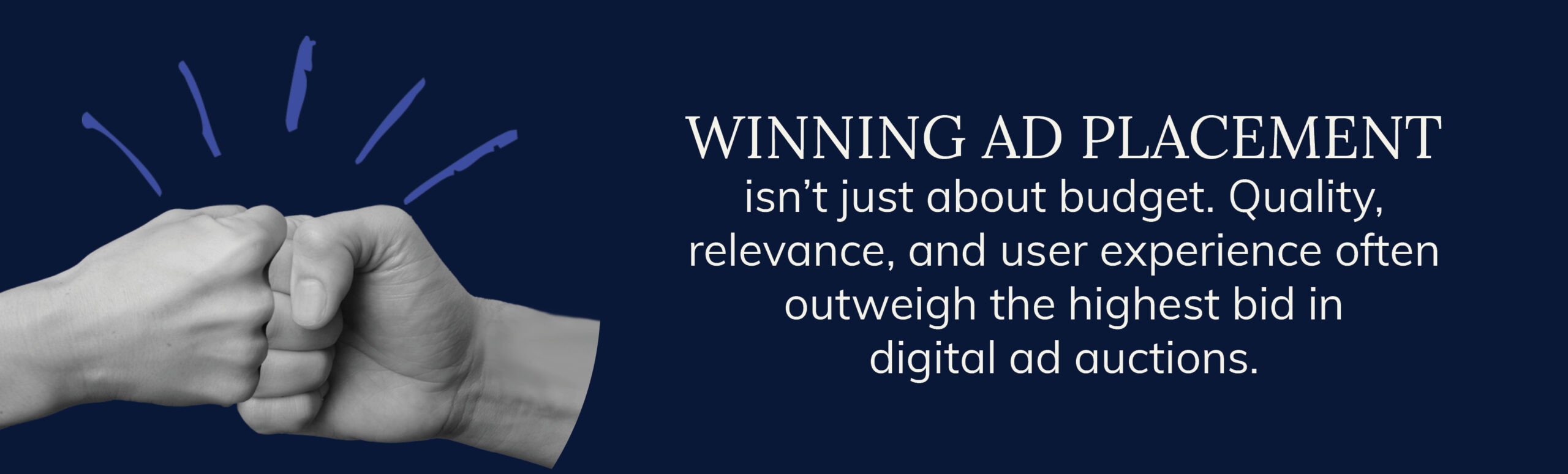 two hands touching fists with a text overlay